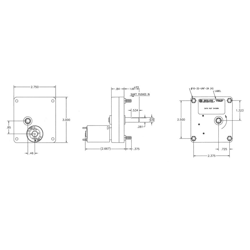 Molon CHM-1202-2M (1.3 RPM, 50 in.-lb. Torque, 12 Volt PMDC