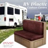 ANARACHON Leather Look RV Dinette Cushion Covers - Stretchable Camper