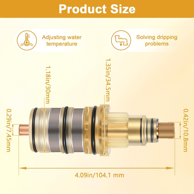 Thermostatic Shower Cartridge DA507874, for Danze Thermostatic Faucet Plastic Ceramic