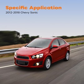 Radiator Inlet Hose and Radiator Outlet Hose Compatible with 2012-2018 Chevy Sonic, Upper and Lower Hoses Replaces 96958148 & 96958195