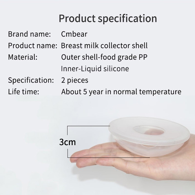 4pcs Silicone Nursing Cups Spill Prevention Prevent Friction Breastmilk Collection