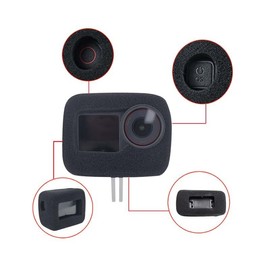 Sports Camera Wind Hood for Dji Action5Pro/4/3 Noise Canceling Sponge Protective Case Windproof Video Noise Reduction Action Camera Accessories