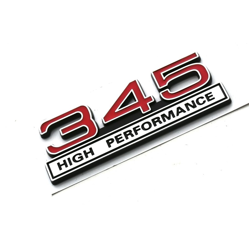 1pc 345 5.7 Liter High Performance Engine Emblems Badge 3D