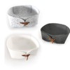 Nobranded Pack of 3 Felt Storage Boxes, Small, Foldable Felt