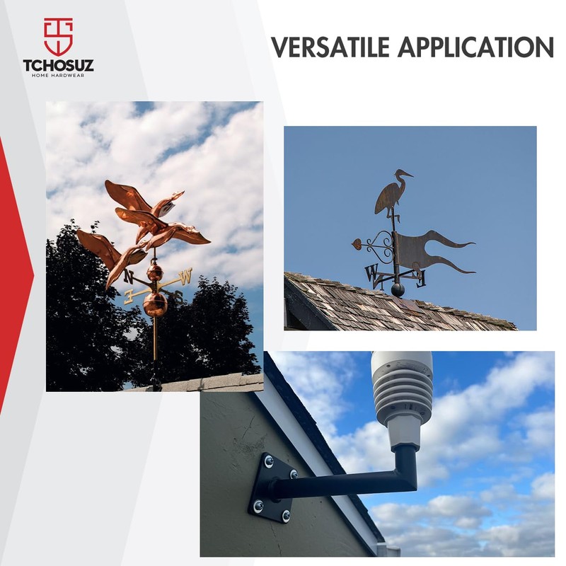 Weather Vane Roof Mount Bracket with Hardware, TCHOSUZ Heavy Duty