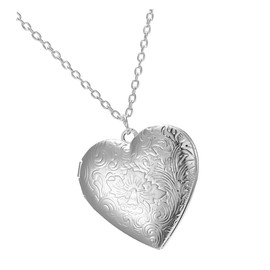 COLLBATH Jewelry Photo Frame Pendant Necklace Heart Necklace for Women Alloy Necklace for Valentine's Day
