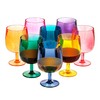 ZAINCA 12-ounce Plastic Stem Wine Glasses, All Purpose Arcylic Glasses,
