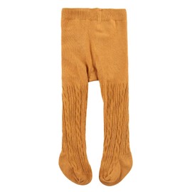 Cotton Baby Girls Socks Infant Toddler Pantyhose Cable Knit Legging Pants For Girls (2-4 Years, Ginger)