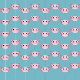 8 Pcs Axolotl Party Hanging Decorations Cute Axolotl Paper Garland Banner Bunting Streamers Backdrop for Boys Girls Axolotl Fans Axolotl Party Birthday Party Supplies