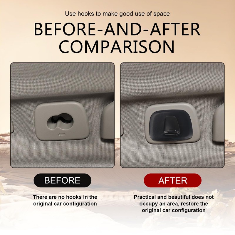 Roof Storage Hooks, ABS Plastic Compact Structure Interior Car Hanger