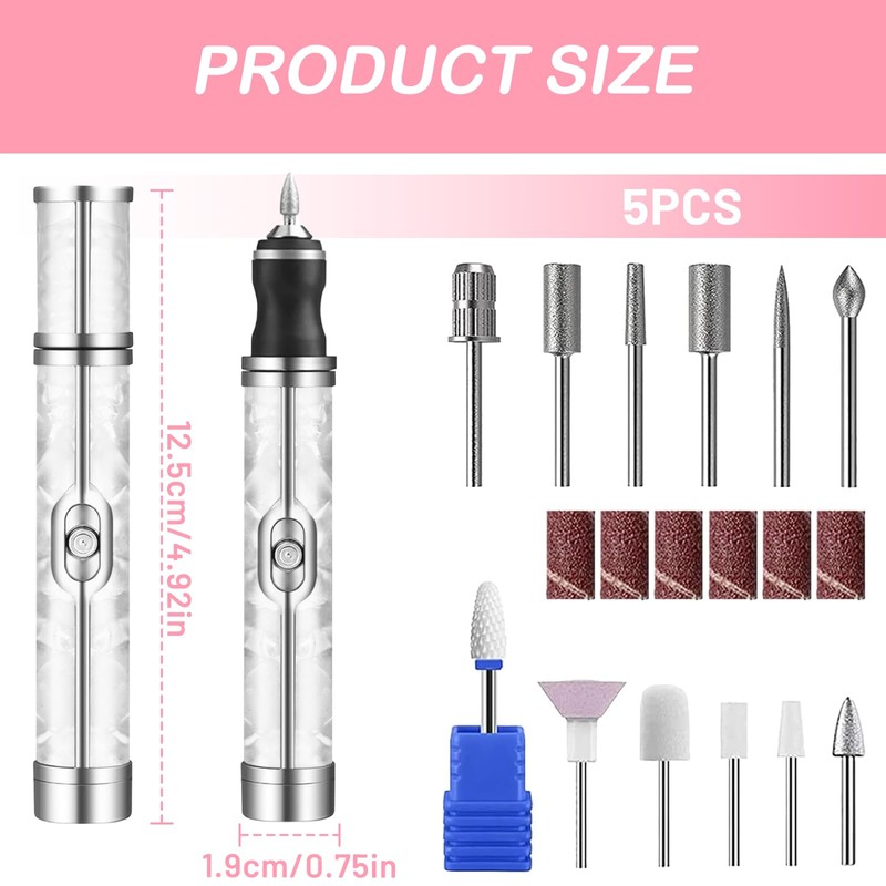 Bettinay 4 Speeds Nail Grinder for Thick Toenails Set, Electric