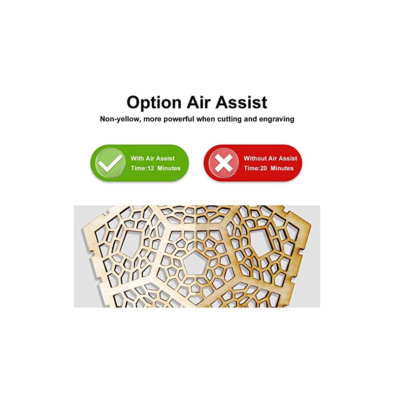 Longer Air Assist for RAY5 10W, Large Airflow, Adjustable Airflow