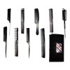 Globusman Estuche De Peines De Carbón Para Barbería/estética 9pzs