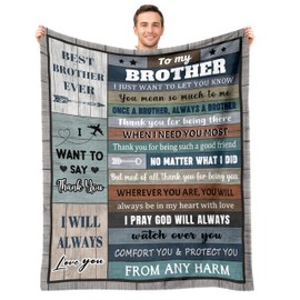 Gifts for Brother, Brother Gifts from Sister Brother, Birthday Gifts for Brother Men, Big Brother Gifts for Fathers Day, Christmas Thanksgiving, to My Brother Throw Blanket 50"x60"