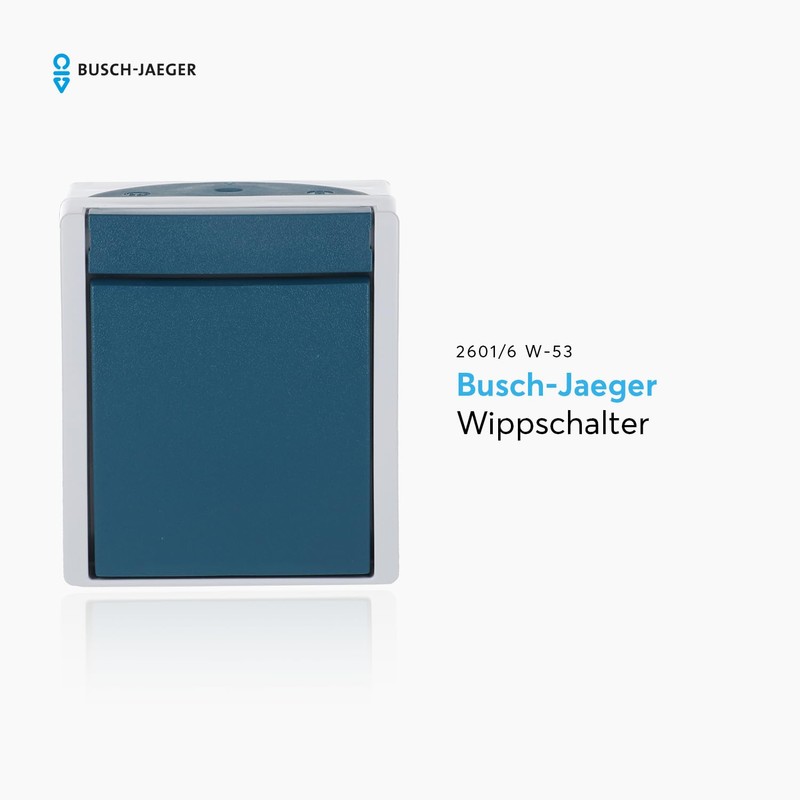 Busch-Jaeger 2601/6W-53 Rocker Switch (Toggle Switch), 2601/6W-53