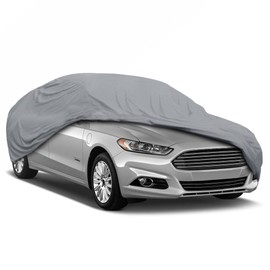 Motor Trend 4-Layer 4-Season Waterproof Car Cover All Weather Water-proof Outdoor UV Protection for Heavy Duty Use Full Cover for Cars Up to 210"