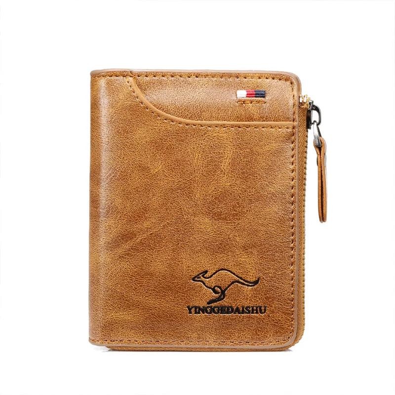 Mens RFID Blocking Leather Bifold Wallet Waterproof PU Leather with