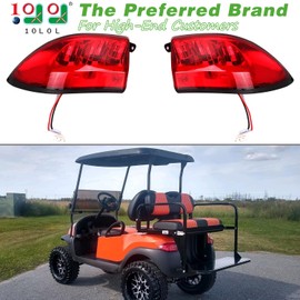 10L0L Golf Cart Tail Lights for Club Car Precedent 2004-Up and Tempo 2018-Up Models - Replacement Taillight Driver and Passenger Rear Lights 12V with 3 Pin Molex Quick Connector Wired