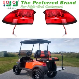 10L0L Golf Cart Tail Lights for Club Car Precedent 2004-Up and Tempo 2018-Up Models - Replacement Taillight Driver and Passenger Rear Lights 12V with 3 Pin Molex Quick Connector Wired