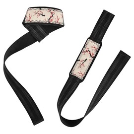 Cherry Blossoms - Correas de muñeca para levantamiento de pesas color beige, correas de elevación acolchadas antideslizantes para gimnasio, soporte de peso muerto para hombres y mujeres
