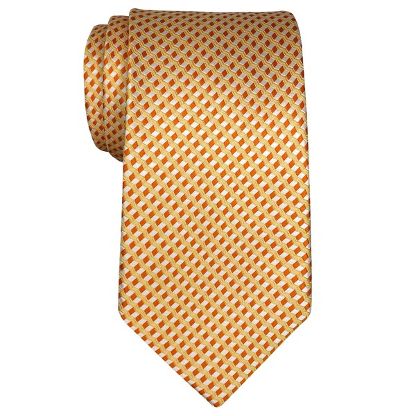 Retreez Wavy Zig Zag Stripe Pattern Woven Men's Tie -