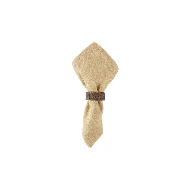 Park Designs Bark Edge Wood Napkin Ring Set of 4