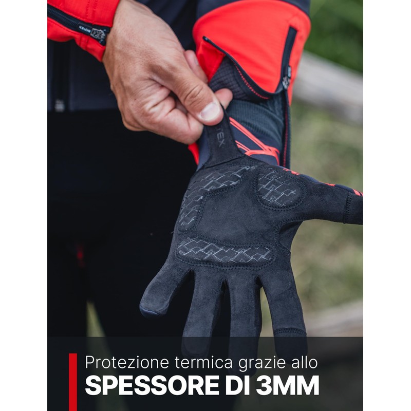BIOTEX Cycling Gloves Neoprene Long Fingers Touch Screen Cold Protection
