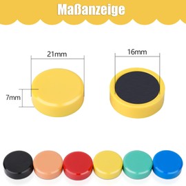 FPMYB FPMYB 60 Stück Magnete Stark, Magnete für Magnettafel, Kühlschrank, Magnete Klein Bunt, Kühlschrankmagnete für Whiteboard, Pinnwand, Klassenzimmer, Büro, Foto(6 Farben)