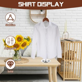 Tshiwort 2 Pack Shirt Display Stand, Adjustable T Shirt Display Adult for Vendors, 18-31.1 Inch Hanging Metal Clothes Display, Garment Coat Holder for Clothing Garment Coat Retail Vendor, Cloakroom