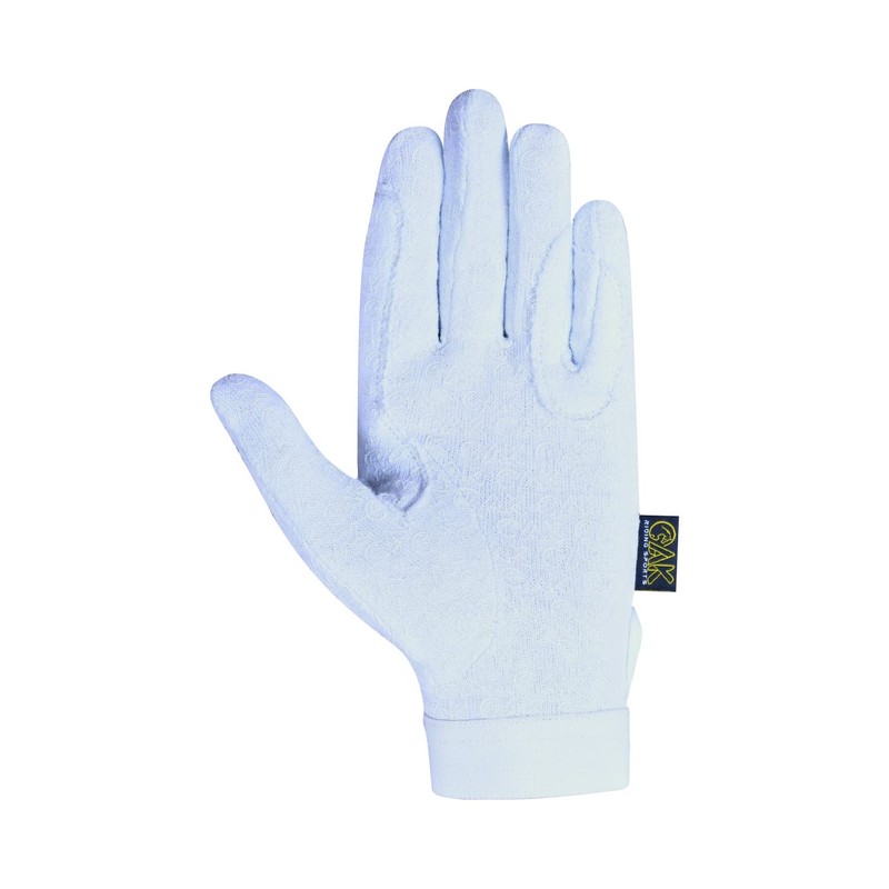 AK Cotton Grip Horse Riding Gloves AKRS-8485 (S, White)