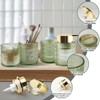 DASITON Bathroom Accessories Set,4Pcs Glass Bathroom Counter Set with Foaming