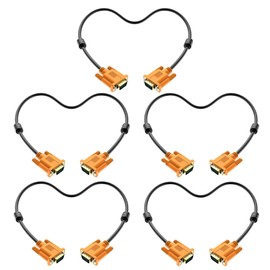 VGA to VGA Cable, 5 Pack Male to Male Computer Monitor VGA Cord 1080P Full HD for PC Laptop Projector (3.3feet)