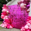 4FT x 6FT Hot Pink Shimmer Wall Backdrop,Shiny Sequins,24Pcs Sequins