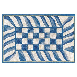 MACKENZIE-CHILDS Washable Rug, Decorative Indoor Rug, 2' x 3', Truly Royal Check