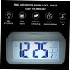 FUNOMOCYA Upgrade Temperature LCD Alarm Clock Mute Mini Smart Digital