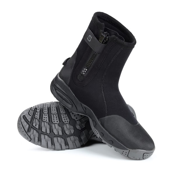 SARHLIO Neoprene Dive Boots 5mm Tall Zippered with Anti-Slip Rubber