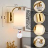 Battery Operated Wall Sconce Set of 2,Gold Rechargeable Wall Lights