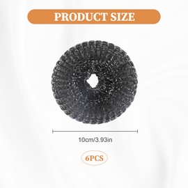 6 Pcs Replacement Wire Pads for Steel Wool Scrubber for Removing Stains from Cast Iron, Pots, Pans, Grills, Sinks (Handle Not Included)