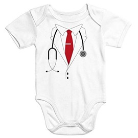 MoonWorks® Baby Bodysuit Mini Chef Doctor Doctor Costume Carnival Fancy Dress -