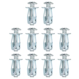 PATIKIL Expansion Screw Petal Nuts M6 x 25 mm, Pack of 10 Jack Nut Petal Shape Rivet Nut Insert Nuts Fasteners with Screws Mounting for Hollow Wall Thin