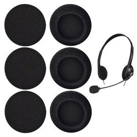 6 Stück Kopfhörer Ohrpolster,Ohrpolster Kopfhörer,Kopfhörer Polster,Schaumstoff Polster,Kopfhörer Ersatz Ohrpolster,50mm Black Ersatz Earpads Audio Kopfhorer