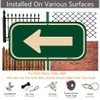 2 Pack Left Arrow Signs 12 x 6 Inches Arrow