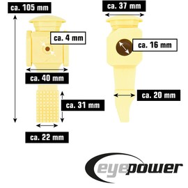EYEPOWER 11 Outdoor Table Football Figures 16 mm – Beige – Table Football Table Figures for Outdoor – Table Football Game Accessories Football Table Replacement Parts Table Football Figures Table