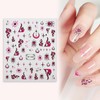 QIUTIMIY 3 Sheets Nail Art Stickers Decals Self-Adhesive 5D Embossed