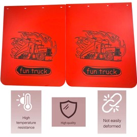 BST BSSP Universal Red Mud Flaps for Semi Trucks, 24''X30'' Heavy-Duty Polymer Trailer Truck Mud Guards Splash Flaps for Freightliner Kenworth Peterbilt International