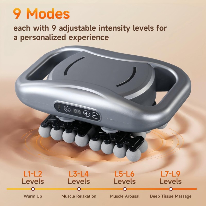 48-Head Massage Gun Set, Deep Tissue Percussion Massager with 9