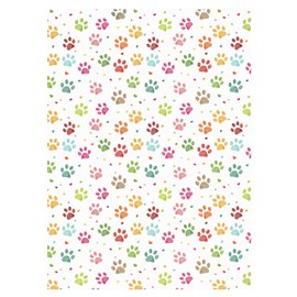 ARKRAFT 4 sheet gift wrapping paper 90 x 65 cm footprints of puppies (18-8681)