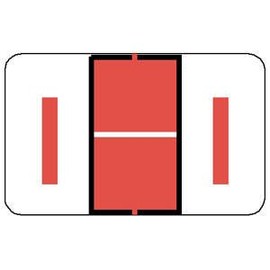 15/16"H x 1-1/2"W Pink Tab & Jeter Compatible 1" Alpha Label 'I' (500/Roll) - TBBS-91129
