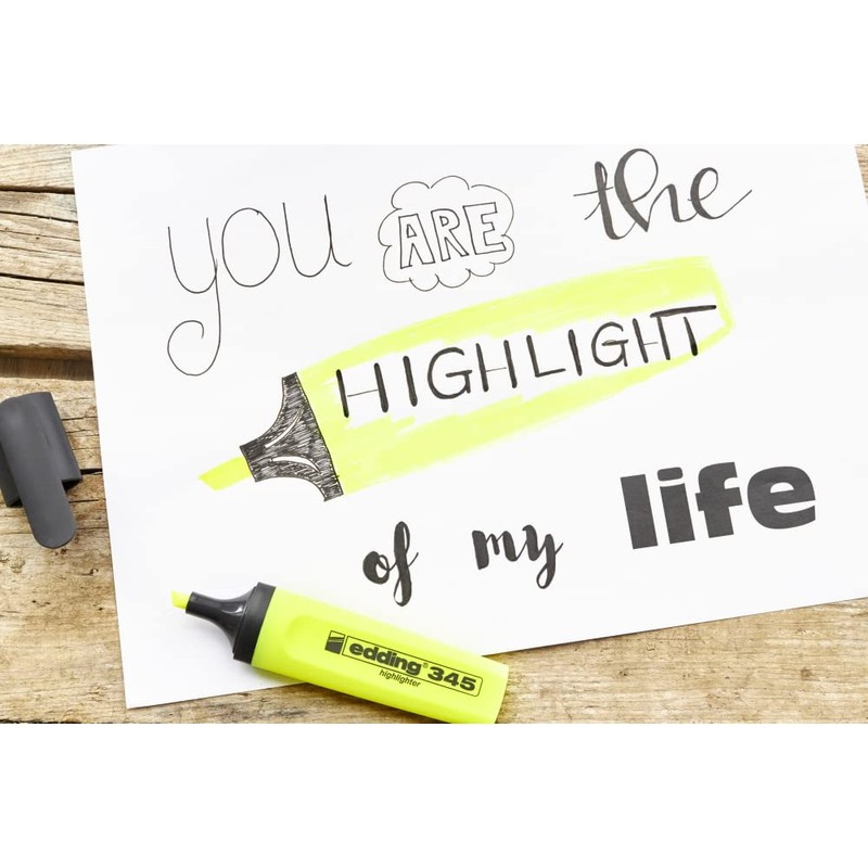 Edding 345 Highlighter Highlighter, Refillable, Light Blue