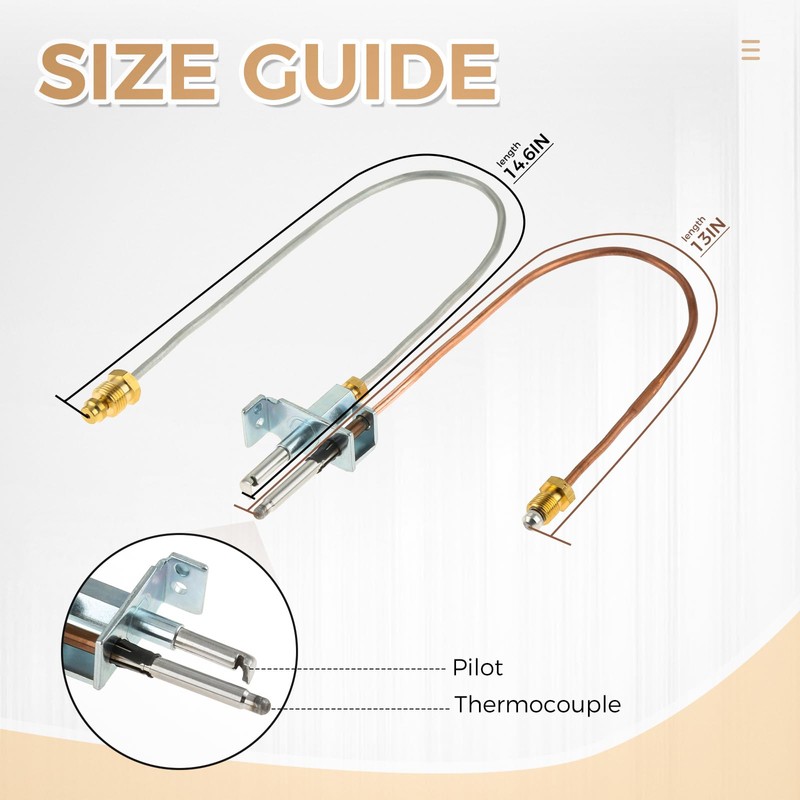 MOOTVGOO Water Heater Jade Pilot Assembly Replacement for 12" 91603